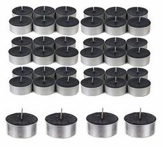 Smokeless Scented 40 Black Tealight t-lite Floating Candle Decorate Diwali Party - £15.81 GBP