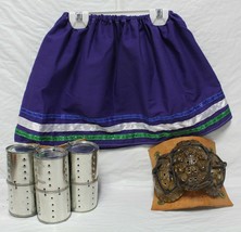 New Native American Seminole Girl&#39;s Handmade Purple Sparkle Ribbon Skirt Small  - $31.18
