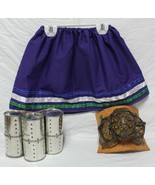 New Native American Seminole Girl&#39;s Handmade Purple Sparkle Ribbon Skirt... - $583.73 MXN
