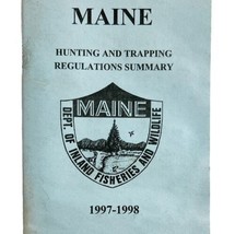 Maine 1997-98 Hunting &amp; Trapping Regulations Vintage 1st Printing Bookle... - $12.50