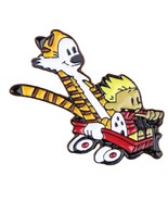 Calvin and Hobbes Wagon Ride Enamel Finish Metal Pin - New! - $5.50
