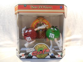Vtg M&amp;M&#39;s Rock&#39;n Roll Cafe Juke Box Dispenser Gold Front Version 1st Edi... - $17.95