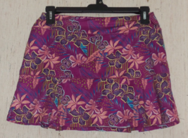 New Womens Reel Legends &quot;Beachcomber&quot; Floral Pull On Pleated Knit Skort Size M - £21.94 GBP