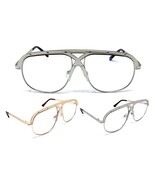 OVERSIZED PILOT AVIATOR SUNGLASSES CLEAR LENSES RETRO DESIGNER FASHION S... - €7,76 EUR