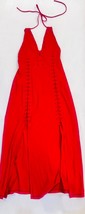 Adam Selman Sport Sample Red Halter Dress Lace Up Detail XS NEW - $1,101.77 MXN
