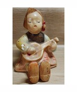 Vintage Hand-Painted Chalkware Original Hummel Reproduction Girl Playing... - $12.22 CAD