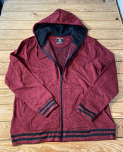 akademiks NWOT men’s full zip hoodie jacket size L red L6 - £19.41 GBP