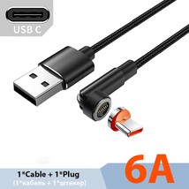 6A Magnetic Cable Super Fast Charging USB Type C Cable For Huawei Honor ... - $7.31