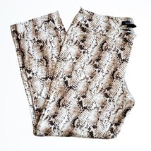 White House Black Market Beige White Black Snakeskin Print Slim Ankle Pant Sz 8 - $33.24