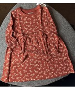Old Navy Toddler Girls Floral Orange Waffle Knit Long Sleeve Dress Size 2T - €10,92 EUR