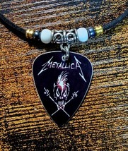 Metallica Skull Aluminum Guitar Pick Necklace - $12.36