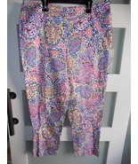 Pappagallo Multi-Colored Paisley Print Pants Size 10 Women&#39;s NWOT RETAIL 79 - $42.43 CAD