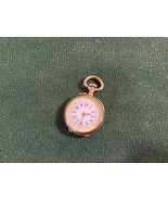 Ladies Antique Estate GOLD FILLED Small LAPEL or POCKET Watch BLUE ENAMEL - £153.33 GBP