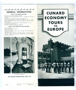 Cunard Economy Tours to Europe Brochure 1931 Third Class - £37.47 GBP