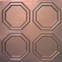 Easy Glue Up Decorative Faux Tin Copper Ceiling Tile 24x24 #146 - £10.19 GBP