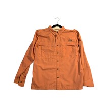 New Eddie Bauer Mens Size Large Orange Long Sleeve Button Up Outdoor Rus... - $18.80