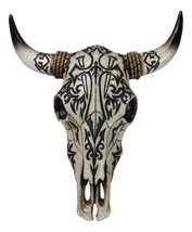 Rustic Maori Tribal Tattoo Spiked Nails Cross Braided Ropes Cow Skull Wall Decor - $33.99