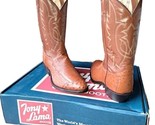 Tony Lama Cowboy Boots Ostrich Quill Peanut Brittle Mens size 12 EE New/... - $296.01
