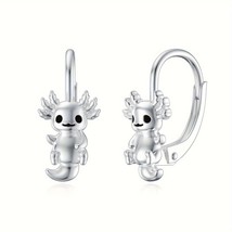 Sterling Silver Axolotl Earrings Hypoallergenic Gift for Women - £40.83 GBP