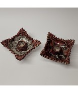 MCM Art Deco Ceramic / Pottery Candle Holder Pair - Numbered &amp; Signed - ... - $21.76