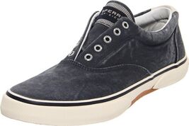 Sperry Men Halyard Laceless Casual Sneakers 0772905 Salt Washed Navy Siz... - $923.16 MXN