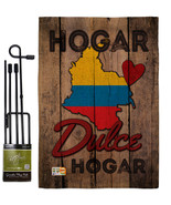 Country Colombia Hogar Dulce Burlap - Impressions Decorative Metal Garde... - £27.15 GBP