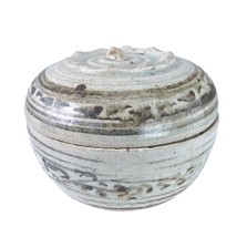 15th Century Thai Sawankhalok Kiln Condiment Jar with Lid we - $346.50