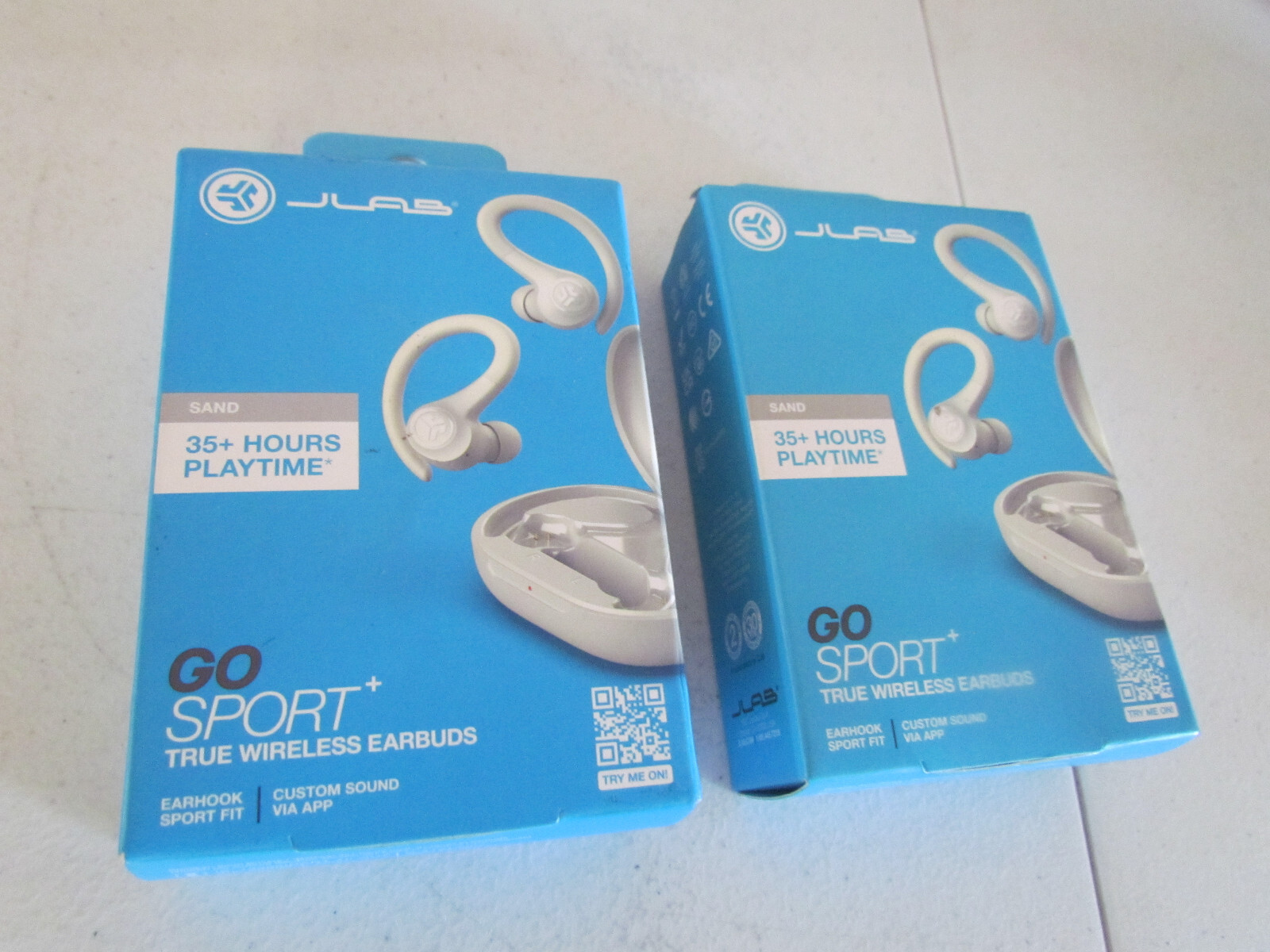 JLab Go Sport Plus True Wireless Bluetooth Earbuds w/Earhook Workout - Sand - $32.95