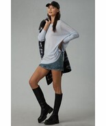Anthropologie Merino Crew-Neck Blue Sweater Pullower by Maeve Sz S - NWT - $1,090.81 MXN