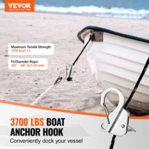 VEVOR Boat Anchor Hook, 304 Stainless Steel Slide Anchor, Knotless Anchor System - £26.94 GBP