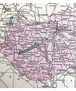 Map Czechoslovakia Hungary Europe 1938 Print Antique Ephemera Atlas DWU8 - $49.14 CAD
