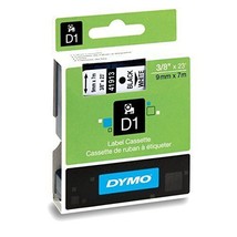 DYMO Standard D1 Self-Adhesive Polyester Tape for Label Makers, 3/8-inch, Black - £20.81 GBP
