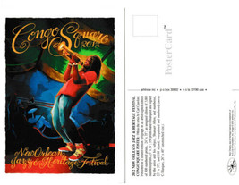 2012 Congo Square New Orleans Jazz Fest Poster Post Card Shamar Allen, C... - £12.44 GBP