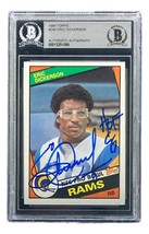 Eric Dickerson Signed 1984 Topps #280 Los Angeles Rams Rookie Card HOF 99 BAS - £144.61 GBP