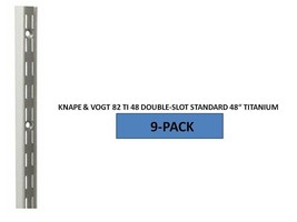 Knape &amp; Vogt 82-TI-48 DOUBLE-SLOT Standard, 48&quot;, Titanium - (9-PACK) - £67.26 GBP