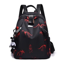Feather Print Backpack Female OxCloth Waterproof Travel Casual Schoolbag  Brand  - £42.55 GBP