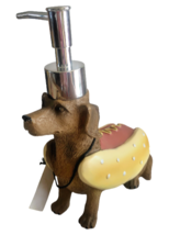 Halloween Dachshund Dog Hotdog Costume Bath Kitchen Soap Pump Lotion Dispenser - £27.08 GBP