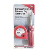 6 in 1 Screwdriver and 12 Foot Measuring Tape Set General Purpose Most U... - £6.24 GBP