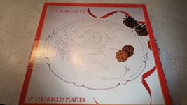 Elements 13&quot; Clear Bells Holiday Platter Great for Serving Holiday Cooki... - $29.69