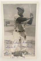 Baseball Player Buck Leonard signed photo postcard - £19.98 GBP
