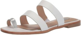 New Steven New York White Silver Leather Comfort Sandals Size 8 $80 - £47.21 GBP