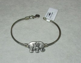 LUCA + DANNI Elephant Bracelet NEW Silver tone Bangle Born In The USA Retail $28 - £15.87 GBP