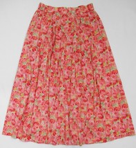 Liberty Of London Fabric Vtg Romantic Floral Print Skirt Waist 27&quot; L33 /tag 10 - £47.81 GBP