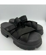 UGG Ashton Slide Sandals Women&#39;s  Black Nubuck Leather Platform Size 10 - $116.18 CAD