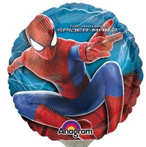 Spider-Man Foil Mylar Balloon 18&quot; Round Spiderman Birthday Party Decorat... - £2.36 GBP