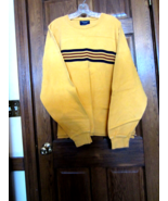 Vintage American Eagle Yellow Gold Striped Chest LS Ribbed Shirt - Size XXL - £17.12 GBP