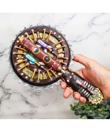 Steampunk Painted Gearwork Pipeline Youth Gas Ionizing Hand Mirror Figurine - $45.12 CAD