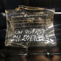 Hermes Vinyl Kelly 40 Hand Beach Bag Souvenir De L&#39;exposition 1997 40 X 29 Cm - £246.84 GBP