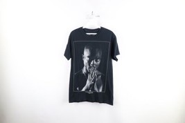 Retro Mens Small Faded Tupac Shakur 2Pac Hip Hop Rap Short Sleeve T-Shirt Black - £19.42 GBP