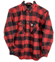 Vintage Winston Red Buffalo Plaid Button Up Long Sleeve Flannel Shirt Sz XL NOS - £42.01 GBP